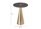 TOV-OC18341 Addyson Marble Side Table