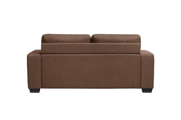 Brown sofa on a white background