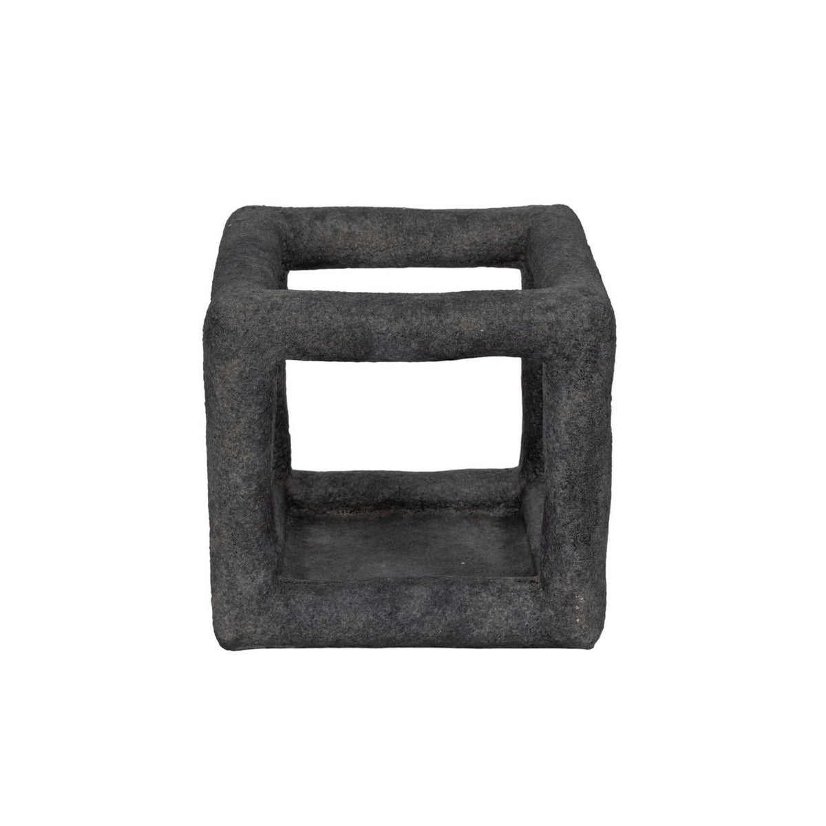 10" Textured Open Square Object - Black