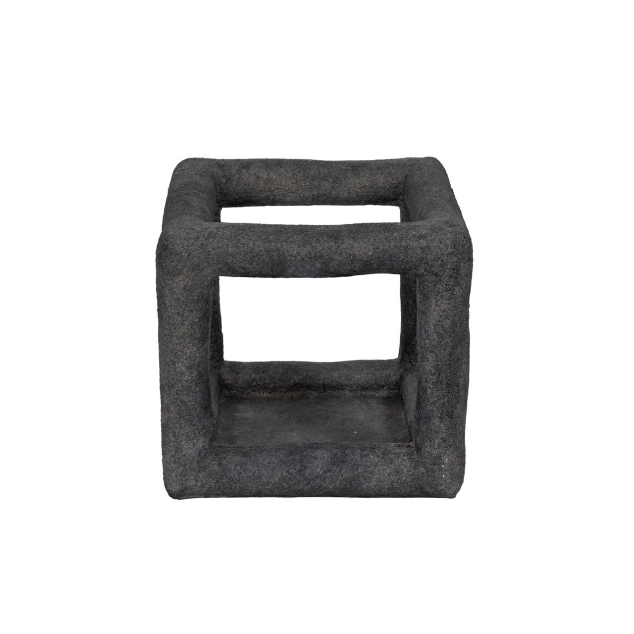 10" Textured Open Square Object - Black