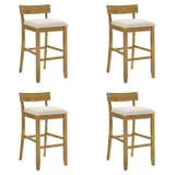 Merie - Modern Transitional Wood Bar Height Kitchen Bar Stool