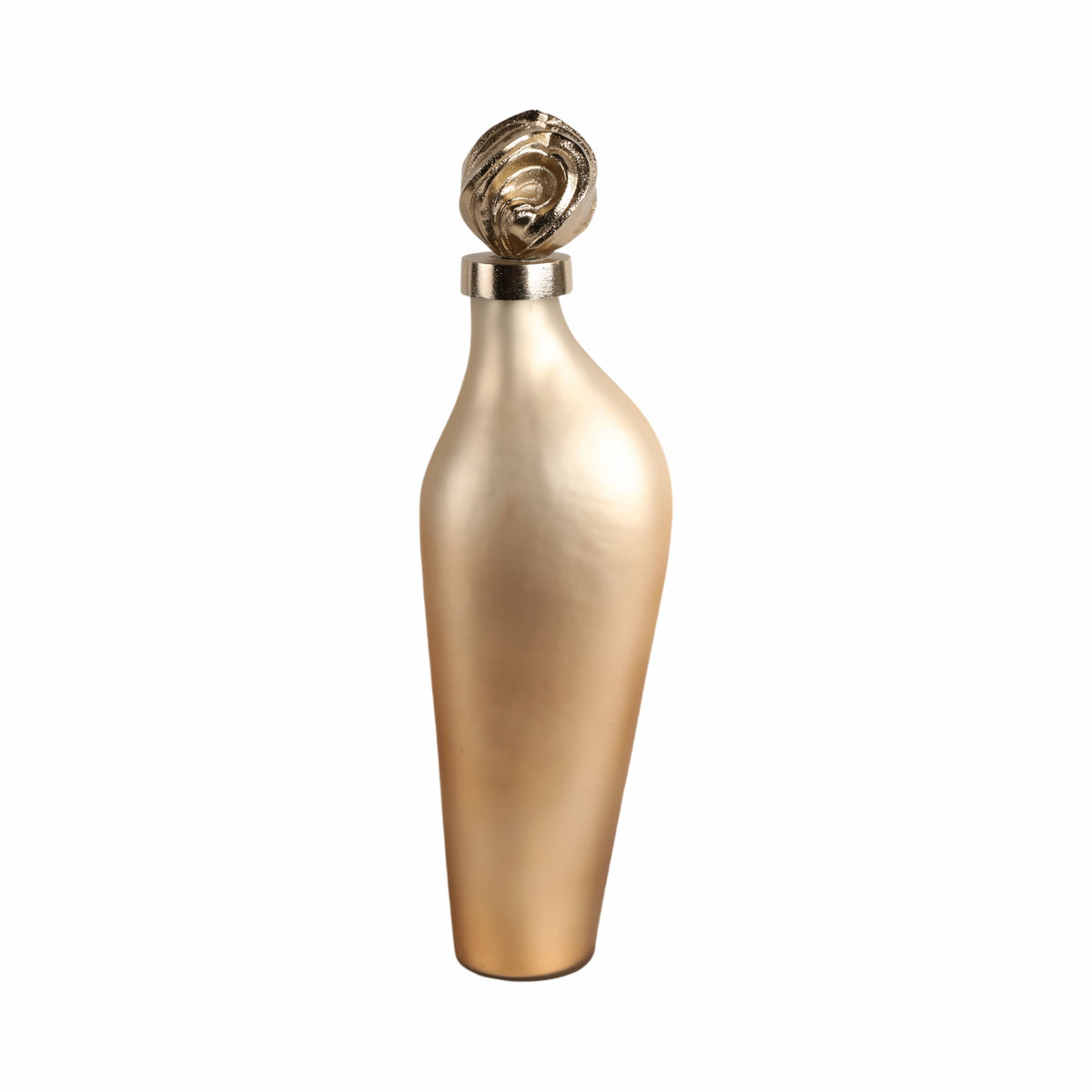 Dakar Small Glass Bottle With Aluminum Lid - Gold