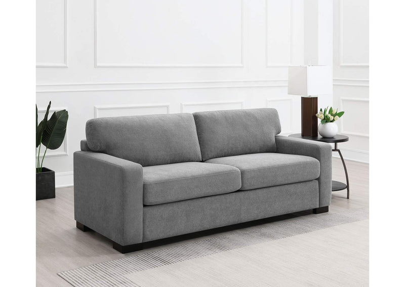 360050 Simpson Upholstered Sofa Sleeper with Queen Mattress Grey