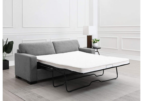 360050 Simpson Upholstered Sofa Sleeper with Queen Mattress Grey