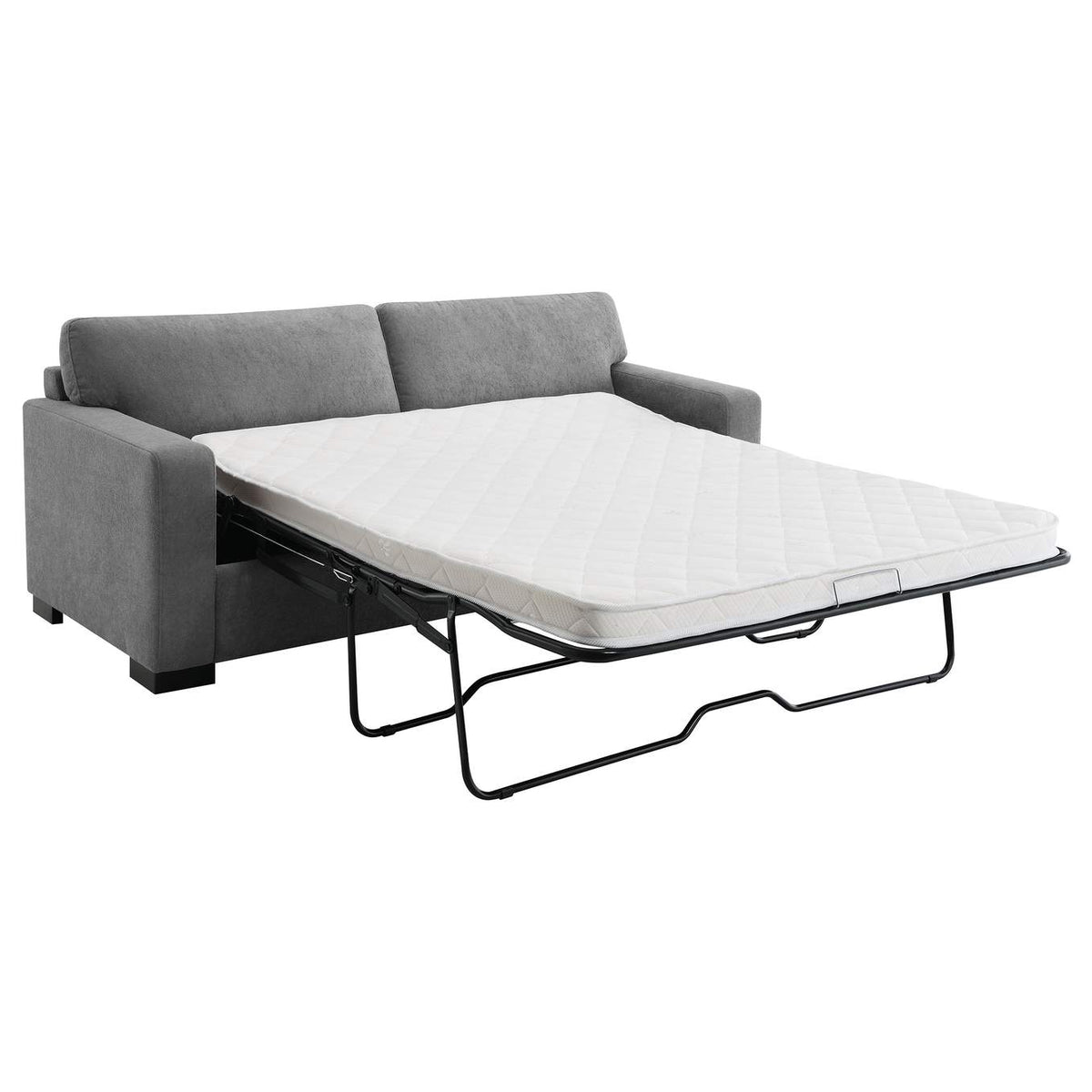 360050 Simpson Upholstered Sofa Sleeper with Queen Mattress Grey