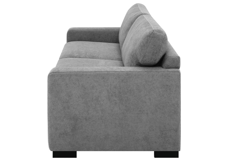 360050 Simpson Upholstered Sofa Sleeper with Queen Mattress Grey