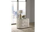 360112 Sonya 2-drawer Upholstered Nightstand Bedside Table Ivory
