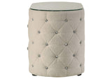 360112 Sonya 2-drawer Upholstered Nightstand Bedside Table Ivory