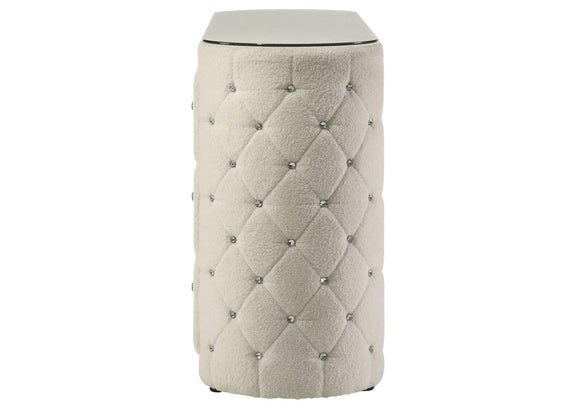 360113 Sonya 6-drawer Upholstered Bedroom Dresser Ivory