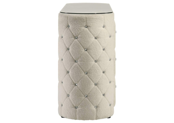 360113 Sonya 6-drawer Upholstered Bedroom Dresser Ivory