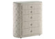 360115 Sonya 5-drawer Upholstered Bedroom Chest of Drawers Ivory