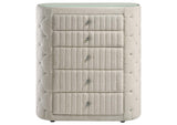 360115 Sonya 5-drawer Upholstered Bedroom Chest of Drawers Ivory