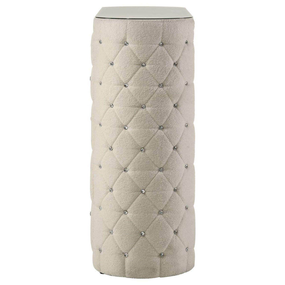 360115 Sonya 5-drawer Upholstered Bedroom Chest of Drawers Ivory