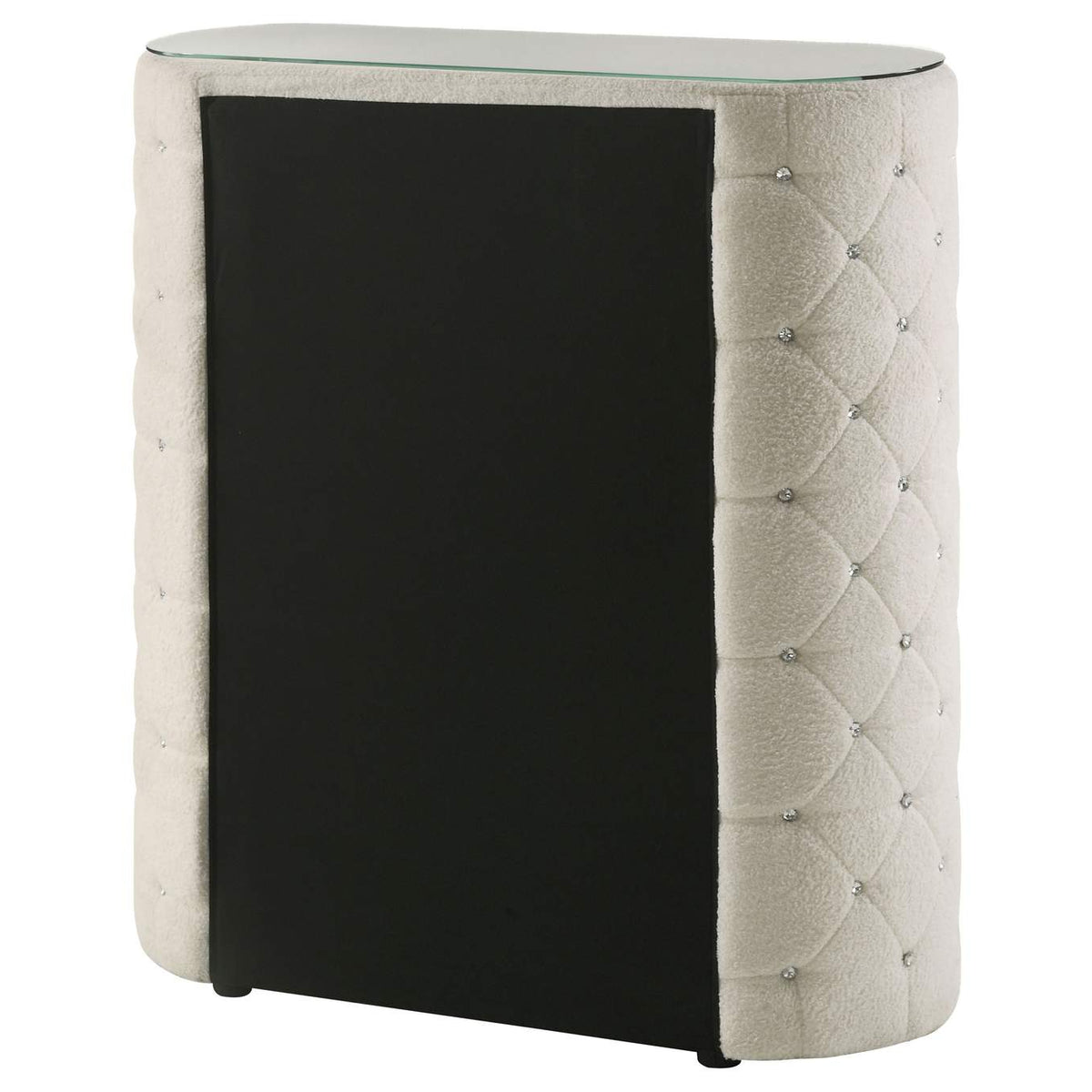 360115 Sonya 5-drawer Upholstered Bedroom Chest of Drawers Ivory