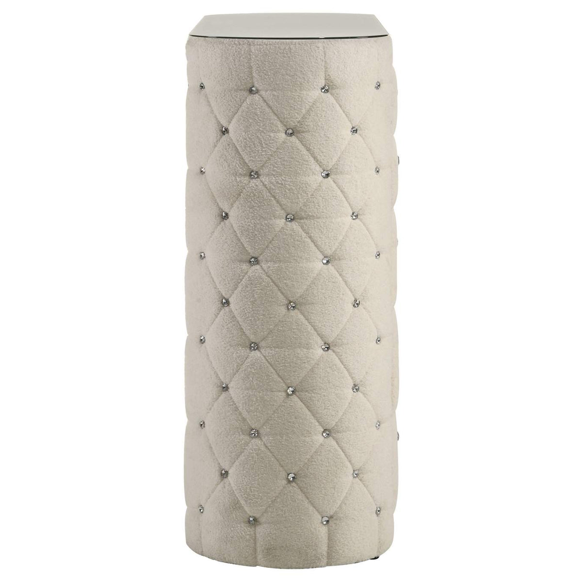 360115 Sonya 5-drawer Upholstered Bedroom Chest of Drawers Ivory
