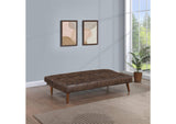 360237 Jenson Upholstered Tufted Convertible Sofa Bed Dark Coffee