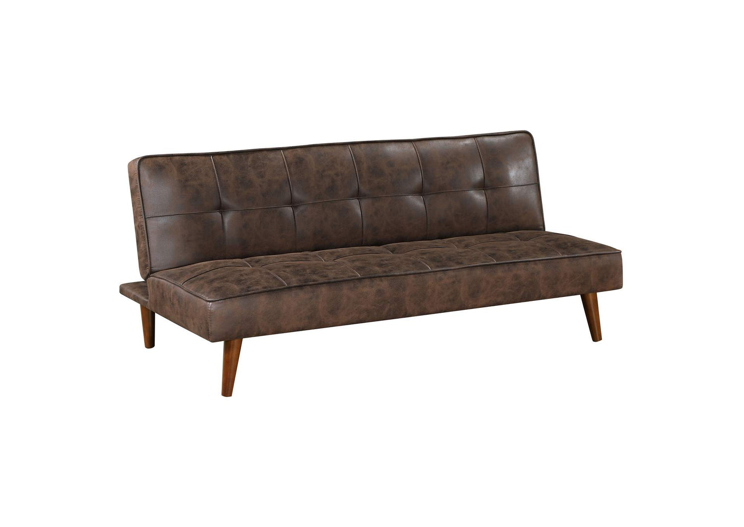 Jenson Upholstered Tufted Convertible Sofa Bed Dark Coffee