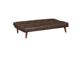360237 Jenson Upholstered Tufted Convertible Sofa Bed Dark Coffee