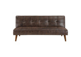 360237 Jenson Upholstered Tufted Convertible Sofa Bed Dark Coffee