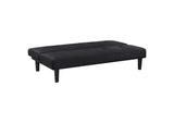 360238 Stanford Upholstered Tufted Convertible Sofa Bed Black