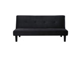 360238 Stanford Upholstered Tufted Convertible Sofa Bed Black