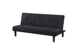 360238 Stanford Upholstered Tufted Convertible Sofa Bed Black