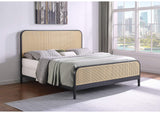 360250KE Lanewood Open Cane Webbing Metal Eastern King Bed Black