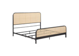360250KE Lanewood Open Cane Webbing Metal Eastern King Bed Black