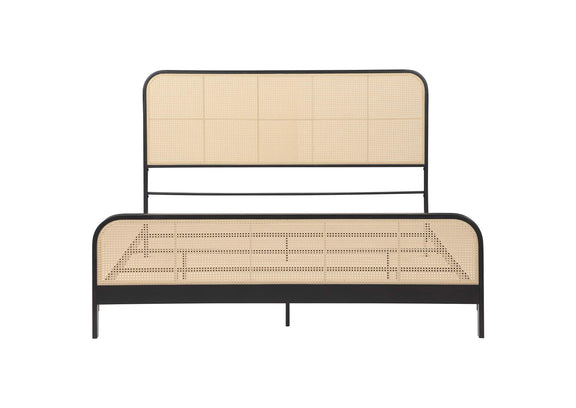 360250KE Lanewood Open Cane Webbing Metal Eastern King Bed Black
