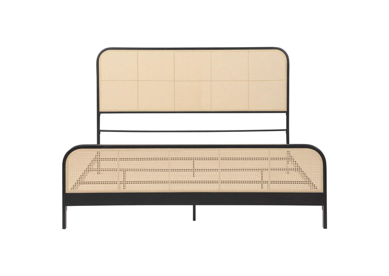 360250KE Lanewood Open Cane Webbing Metal Eastern King Bed Black
