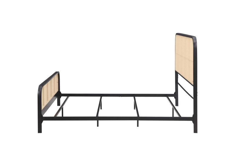 360250KE Lanewood Open Cane Webbing Metal Eastern King Bed Black