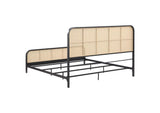 360250KE Lanewood Open Cane Webbing Metal Eastern King Bed Black