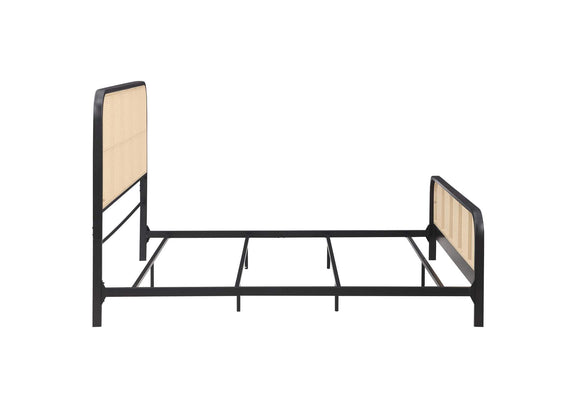 360250KE Lanewood Open Cane Webbing Metal Eastern King Bed Black