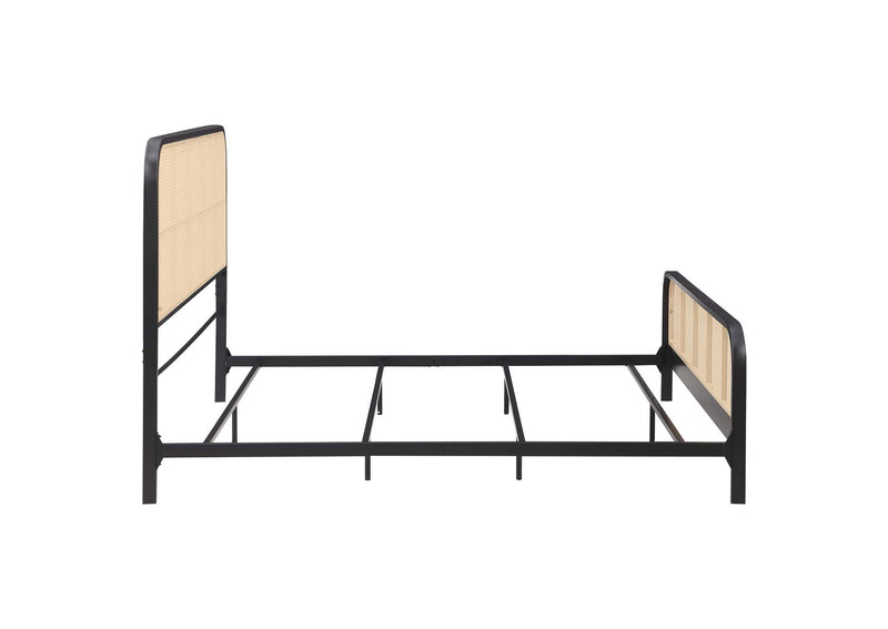 360250KE Lanewood Open Cane Webbing Metal Eastern King Bed Black