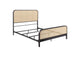 360250Q Lanewood Open Cane Webbing Metal Queen Bed Black