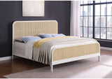360251KE Lanewood Open Cane Webbing Metal Eastern King Bed White