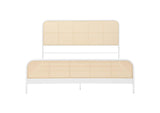 360251KE Lanewood Open Cane Webbing Metal Eastern King Bed White