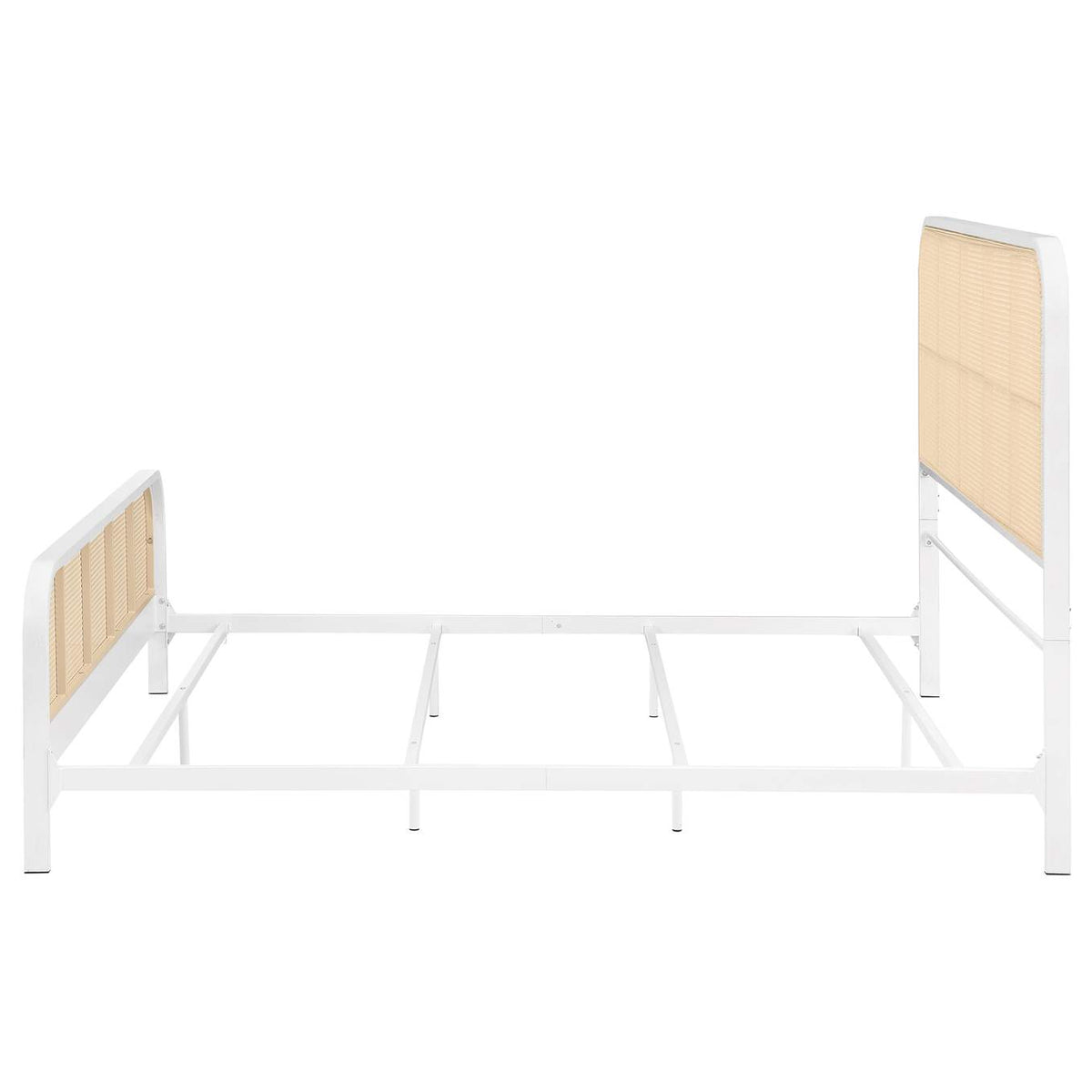 360251KE Lanewood Open Cane Webbing Metal Eastern King Bed White