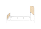 360251KE Lanewood Open Cane Webbing Metal Eastern King Bed White