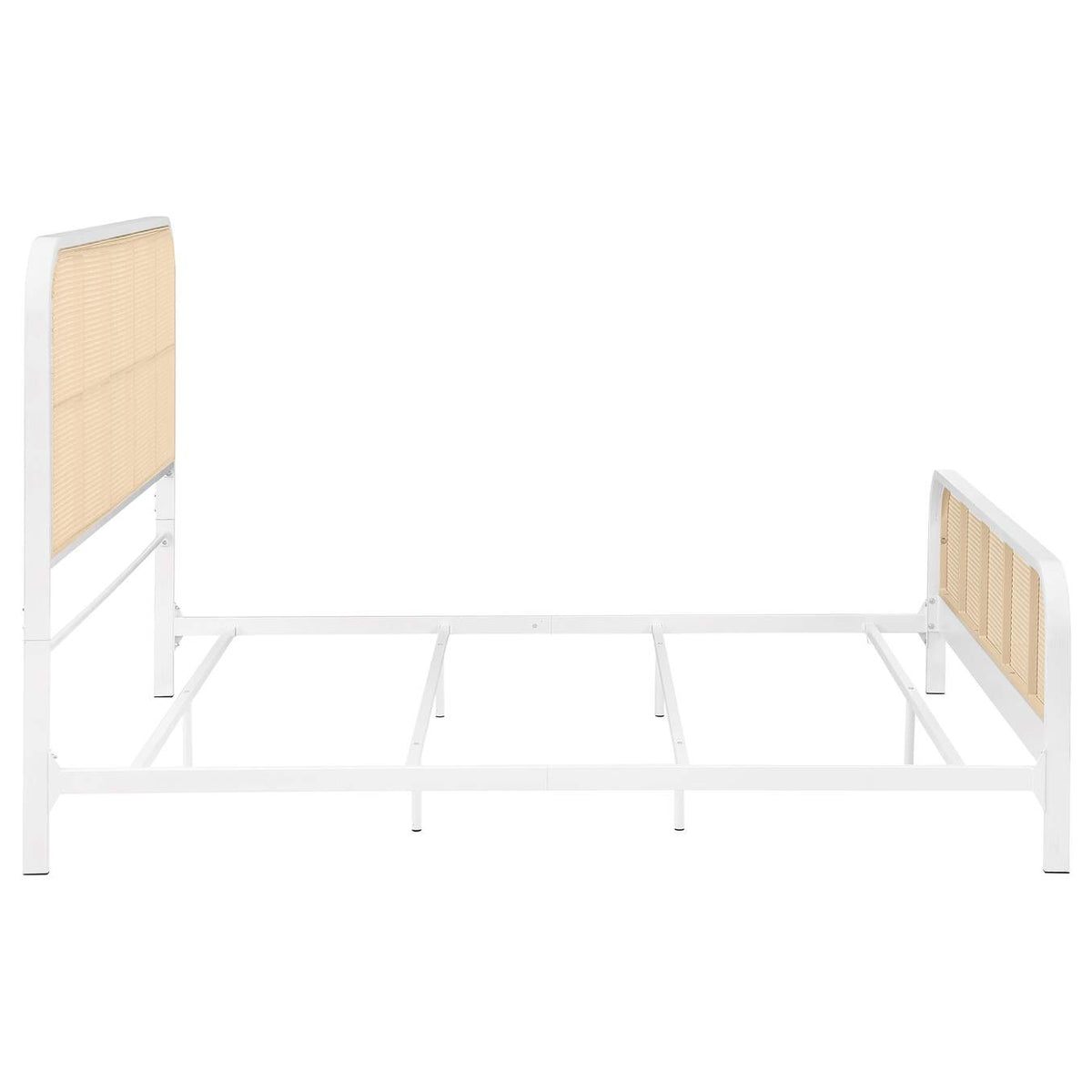 360251KE Lanewood Open Cane Webbing Metal Eastern King Bed White
