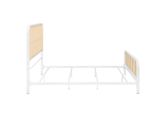 360251KE Lanewood Open Cane Webbing Metal Eastern King Bed White