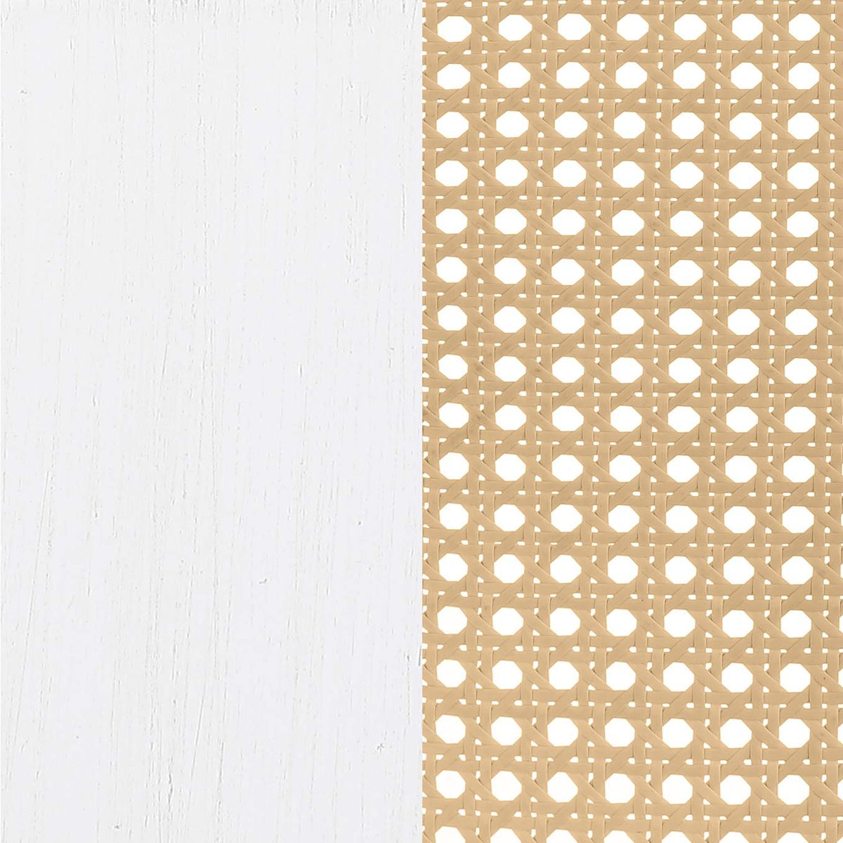 360251KE Lanewood Open Cane Webbing Metal Eastern King Bed White