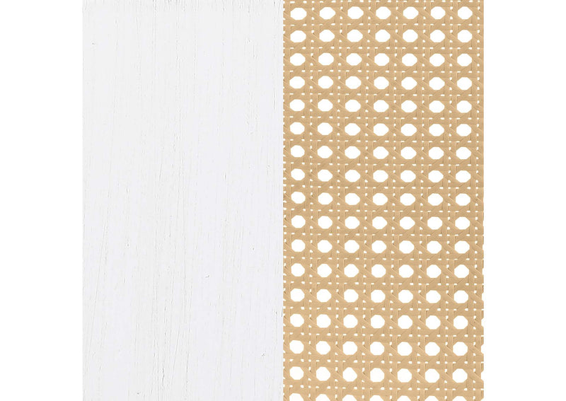 360251KE Lanewood Open Cane Webbing Metal Eastern King Bed White