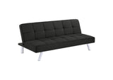 Joel Upholstered Tufted Convertible Sofa Bed Black