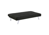 360281 Joel Upholstered Tufted Convertible Sofa Bed Black