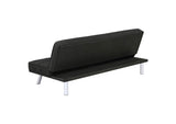 360281 Joel Upholstered Tufted Convertible Sofa Bed Black