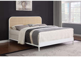 360301KE Amherst Radio Weave Rattan Metal Eastern King Bed White