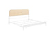 360301KE Amherst Radio Weave Rattan Metal Eastern King Bed White