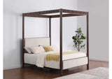 360331KE Zimmerlee 89-inch Metal Eastern King Canopy Bed Rust Brown
