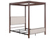 360331KE Zimmerlee 89-inch Metal Eastern King Canopy Bed Rust Brown